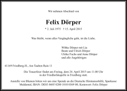 Felix Dörper - Zurück zu mittelhessen