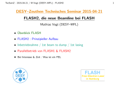 DESY–Zeuthen Technisches Seminar 2015-04
