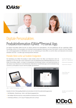 IQAkte Personal.App - Die digitale Personalakte von IQDoQ als App
