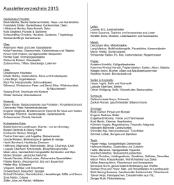Ausstellerverzeichnis 2015: - Handwerkskunst-im-alten