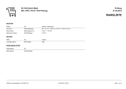 21.03.2015 SC OG Zürich-WaidBH / VPG / FH 97 / IPO Prüfung