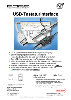 USB-Tastaturinterface - BOBE Industrie