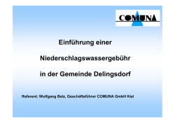 Einf&uuml;hrung einer Niederschlagswassergeb&uuml;hr in der Gemeinde