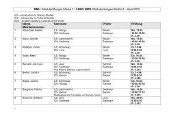 Modulprüfungen Modul 1 – April 2007