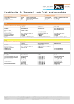 Anlage 4 Kontaktdatenblatt - Überlandwerk Leinetal GmbH