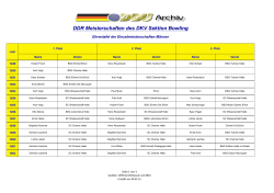 DDR Meisterschaften des DKV Sektion Bowling