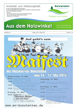 Holzwinkel 19/2015 - Verwaltungsgemeinschaft Welden
