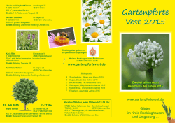 - Offene Gartenpforte Vest