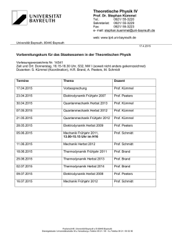 hier - Theoretische Physik IV