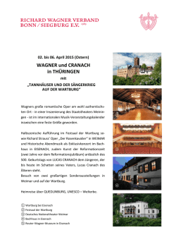 Informationen zur Reise - Richard Wagner Verband Bonn/Siegburg eV