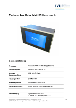 Technisches Datenblatt IVU.box.touch