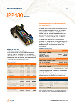 Preisinformation iPP480 - Volksbank Raiffeisenbank Würzburg eG