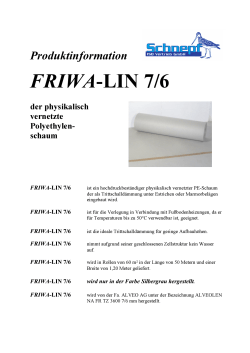 Datenblatt FRIWA® LIN 7/6 - Schnepf ISO Vertrieb GmbH