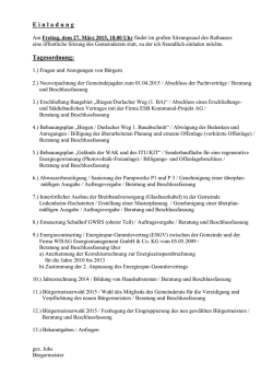 E i n l a d u n g Tagesordnung: - Linkenheim