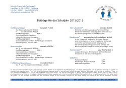Beiträge 2015 / 2016 - Betreute Grundschule Flensburg eV
