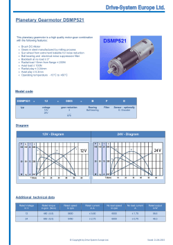 Planetary Gearmotor DSMP521 - DC- und EC