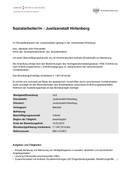 Sozialarbeiter/in - Justizanstalt Hirtenberg