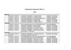 Jahres&uuml;bersicht 2015 - Heidenheimer Sportbund 1846 eV