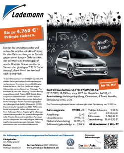 Bis zu 4.760 € - Autohaus Lademann