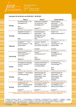Erwachsenen- & Seniorenspeiseplan