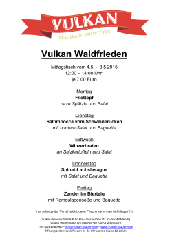 Vulkan Waldfrieden - Vulkan Brauhaus GmbH