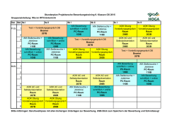 Stundenplan Projektwoche Bewerbungstraining 9. Klassen OS 2015