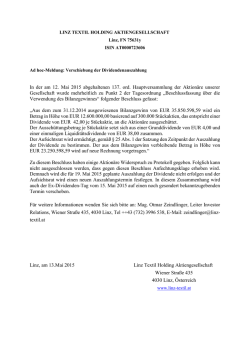 In der am 12. Mai 2015 abgehaltenen 137. ord