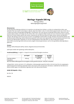 Moringa-Kapseln 500 mg - Kräuterhaus Sanct Bernhard