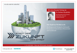 Hauptprogramm - Die Stadt der Zukunft