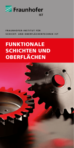 funktionale schichten und oberflächen - Fraunhofer