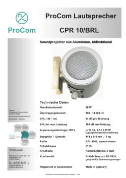 ProCom Lautsprecher CPR- 10/BRL