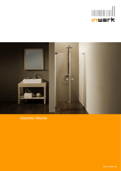 Duscht&uuml;r Nische - Inwerk Bad und Spa