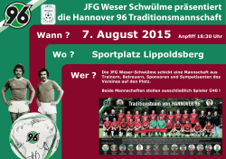 JFG Weser Schwülme präsentiert die Hannover 96