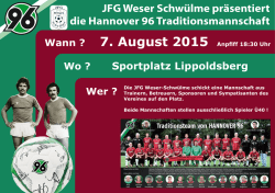 JFG Weser Schw&uuml;lme pr&auml;sentiert die Hannover 96