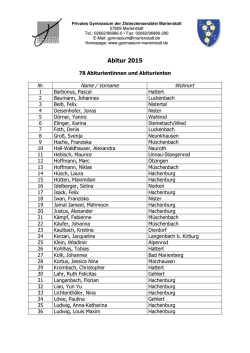 Abitur 2015 - Gymnasium Marienstatt
