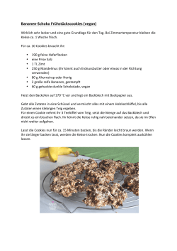 Bananen-‐Schoko Frühstückscookies (vegan)