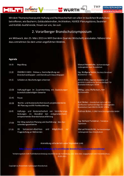 Programm BS-Symposium - Reisenhofer Isolierungen & Brandschutz