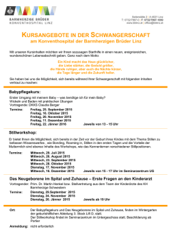 Infoblatt Herbst 2015 - Barmherzige Br&uuml;der Linz