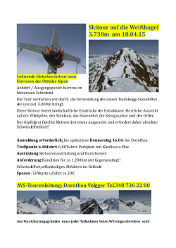 Skitour auf die Weißkugel 3.738m am 18.04.15