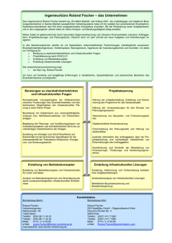 Ingenieurb&uuml;ro Roland Fischer &ndash; das Unternehmen
