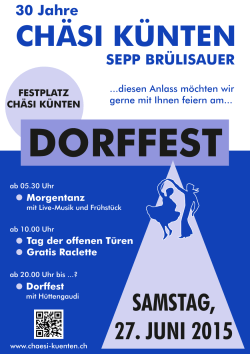 DORFFEST - Chäsi Künten Sepp Brülisauer