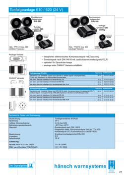 Tonfolgeanlage 610 / 620