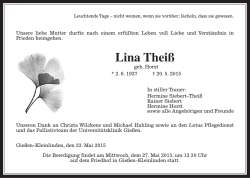Lina Theiß - Zurück zu mittelhessen