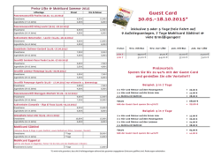 Guest Card 2015 - Apartment Welscher