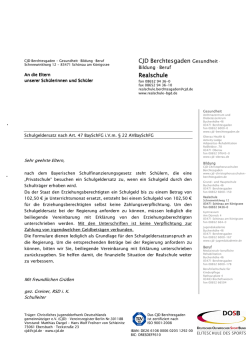 Information zum Schulgeldersatz