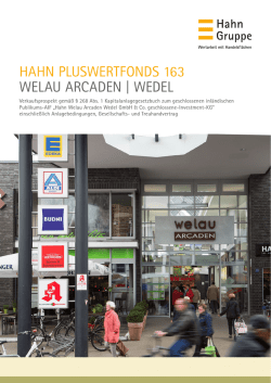 HAHN PLUSWERTFONDS 163 WELAU ARcADEN | WEDEL