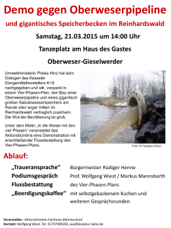 Plakat - Demo gegen Oberweserpipeline