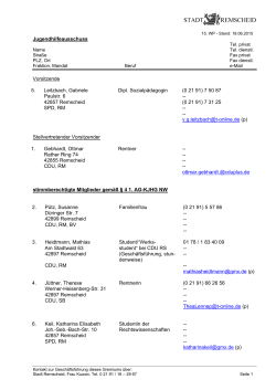 JHA-15WP - Stadt Remscheid