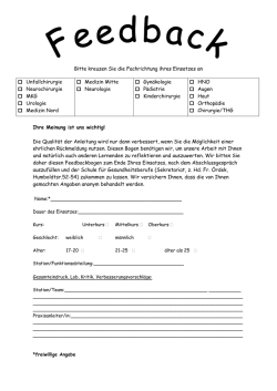 Feedbackbogen Praxisanleiter