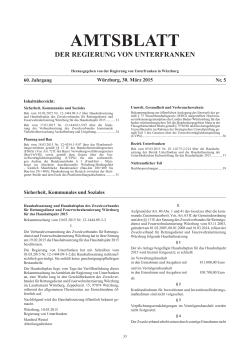 Regierungsamtsblatt Nr. 5/15 - Regierung von Unterfranken
